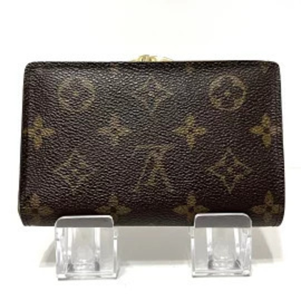 Louis Vuitton French Purse Monogram fold Canvas Bi Wallet Brown